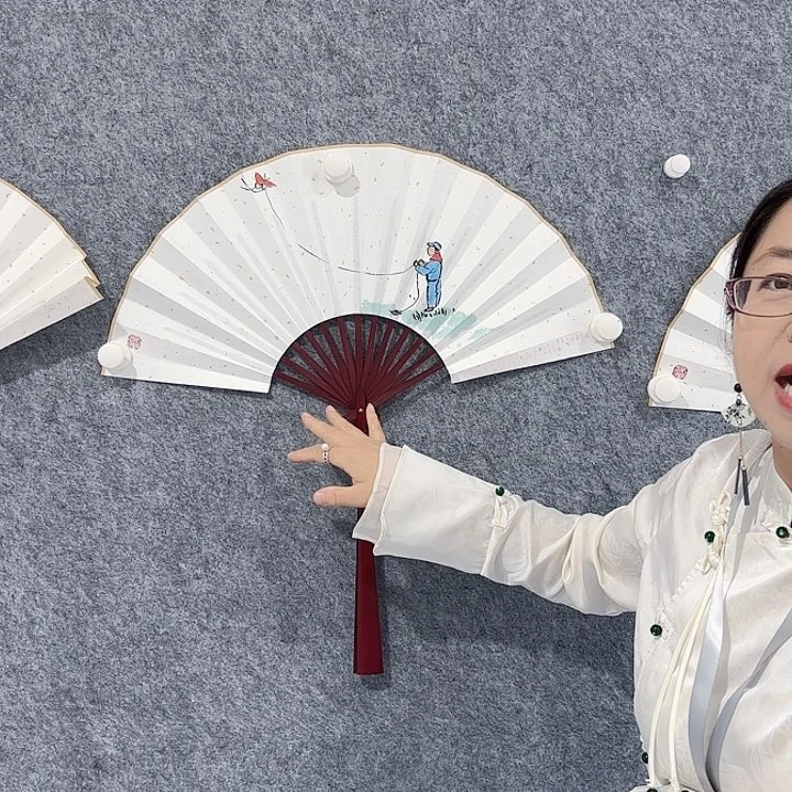 国画折扇张老师111