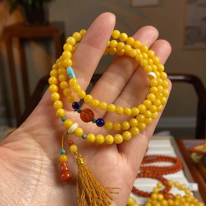 琥珀手链未镶嵌蜜蜡手串5