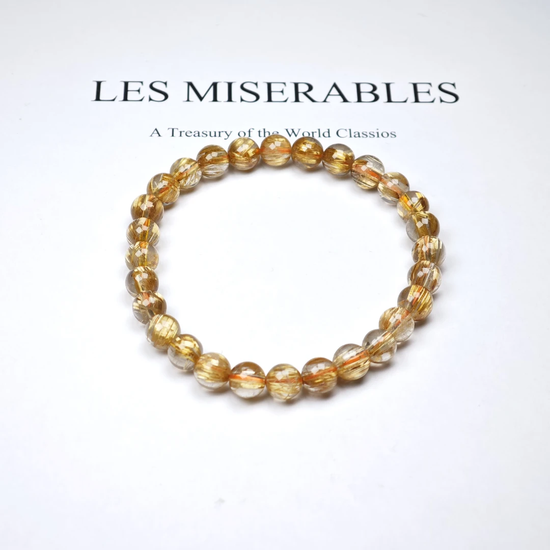 晶匠天然钛晶手串6mm+多样性发一  简约