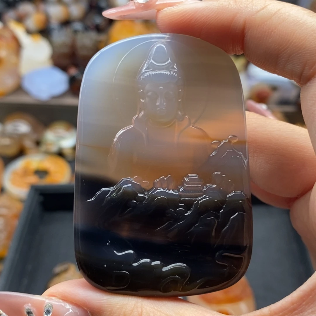 玛瑙/玉髓吊坠(不含链)未镶嵌肉**团