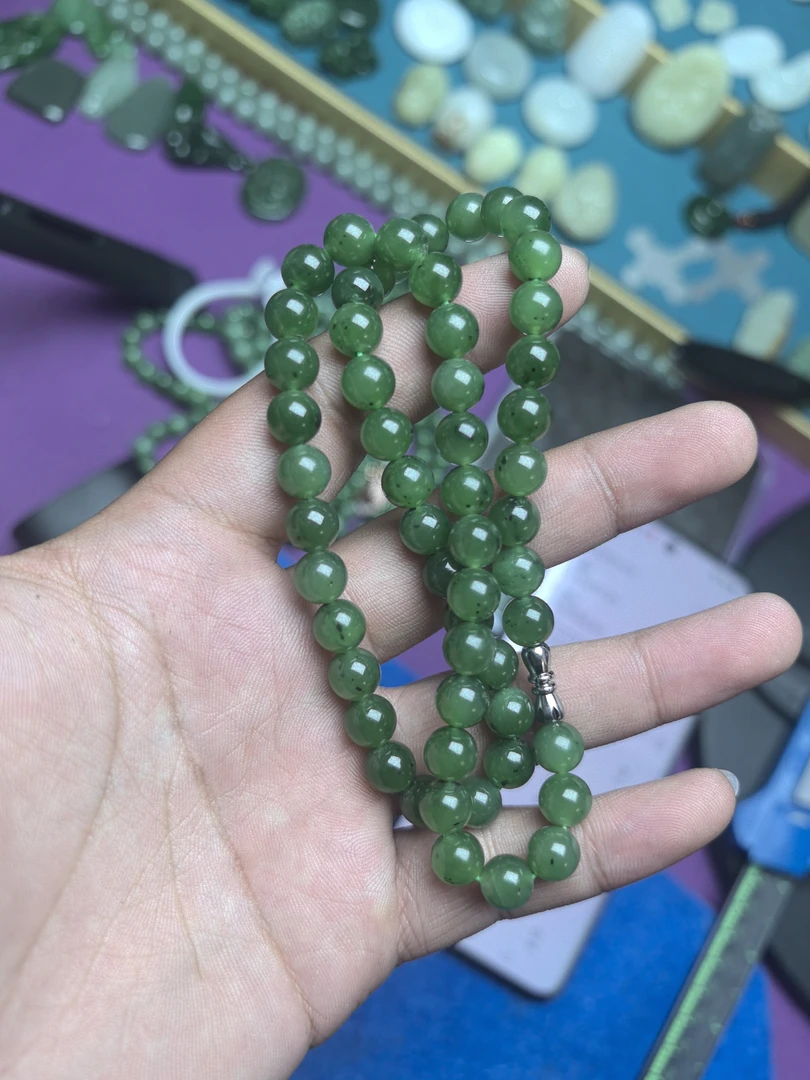 和田玉碧玉卡八妈妈链