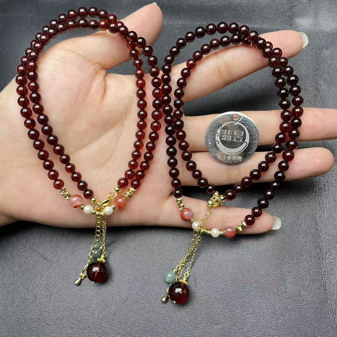 翡昱-N15-49105-琥珀珠链颈饰/约4-9+/约72颗/-多样性发其一