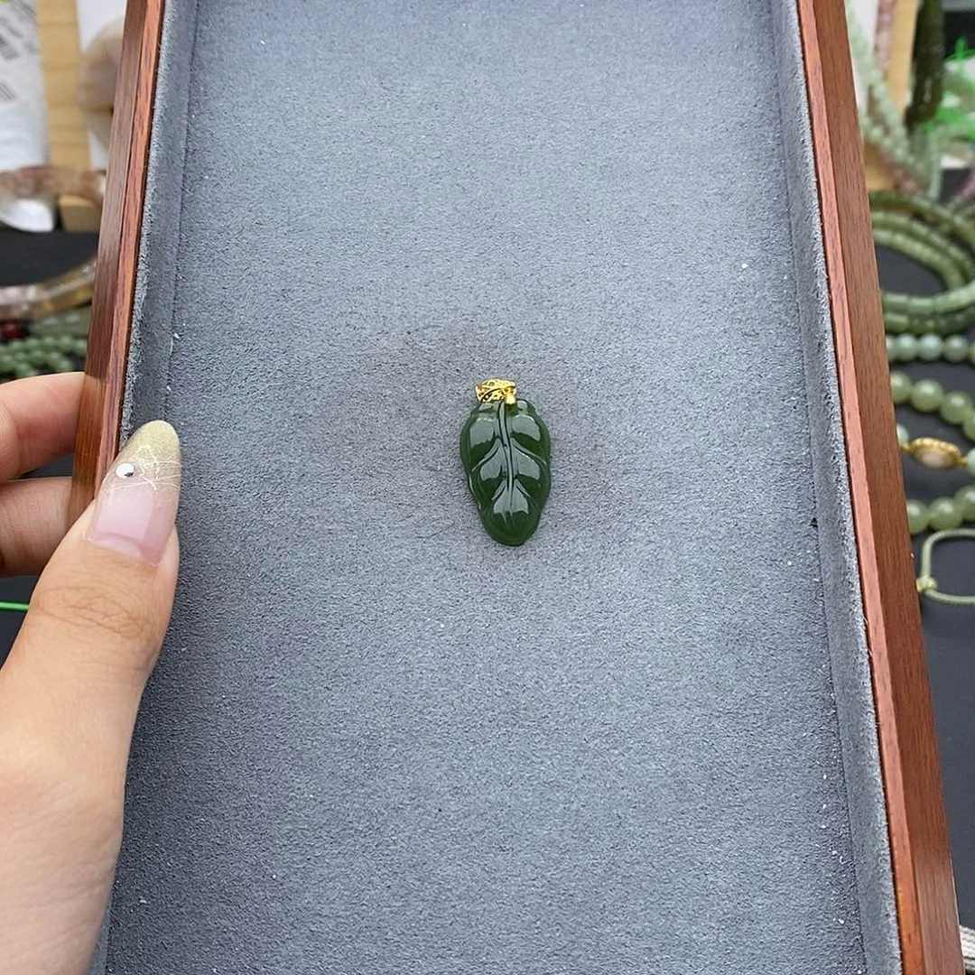 和田玉吊坠(不含链)银S925镶嵌
