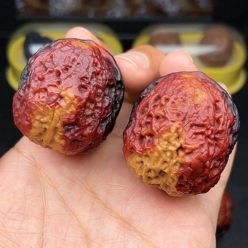 【闪购商品】文玩核桃把件39尺七彩粗筋铁锤