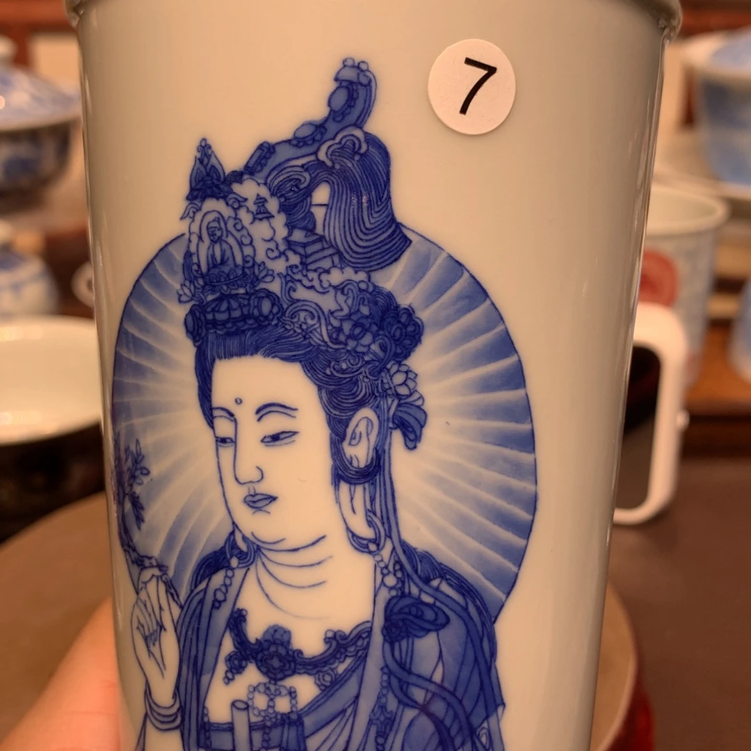 深***秋7青花人物可乐杯gr172