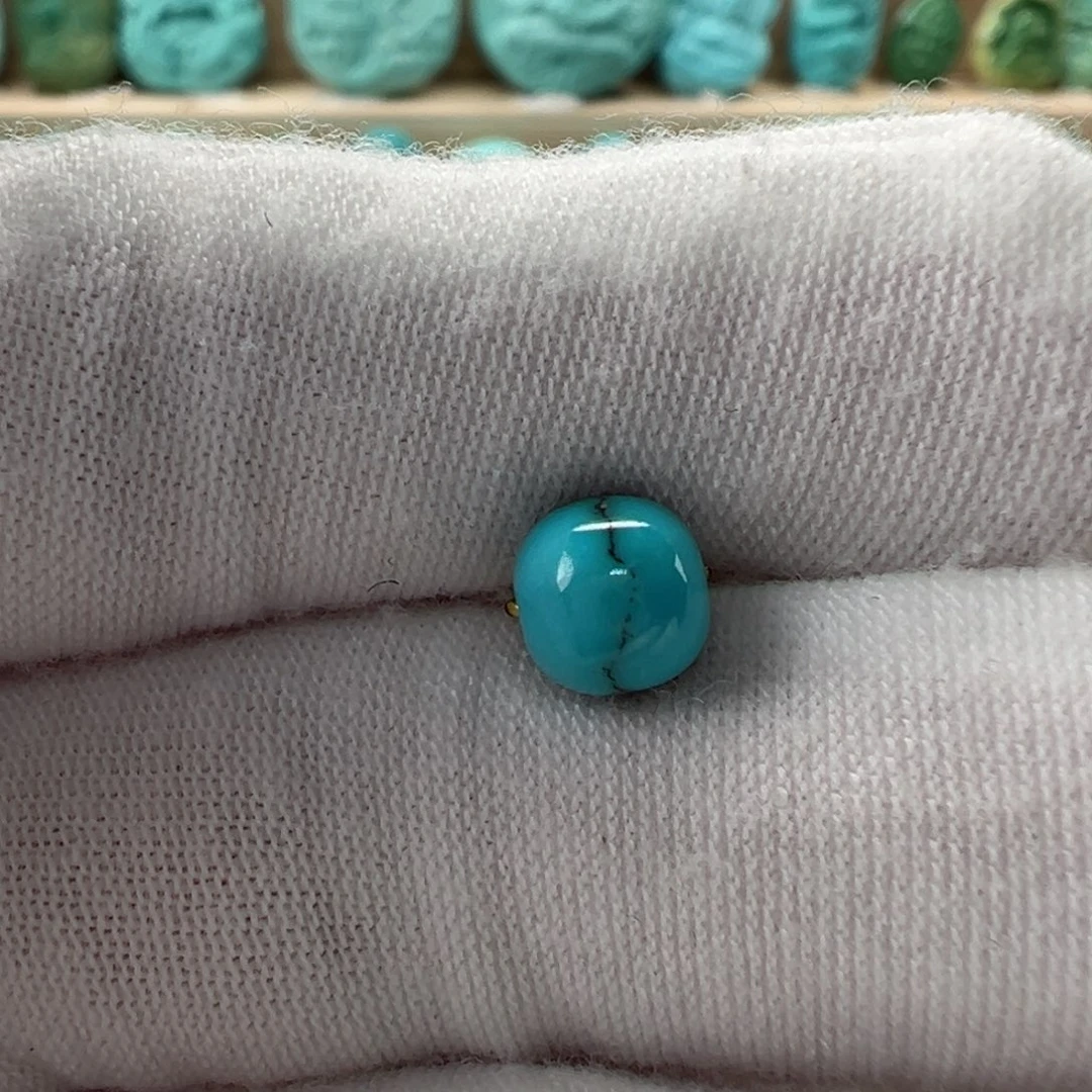 未镶嵌绿松石老型珠6.4x6.1mm