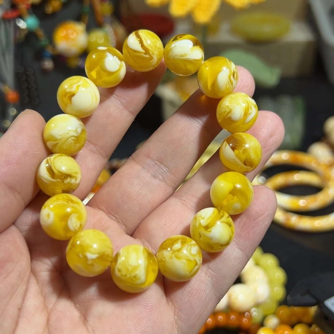 未镶嵌蜜蜡手链卡1.4➕