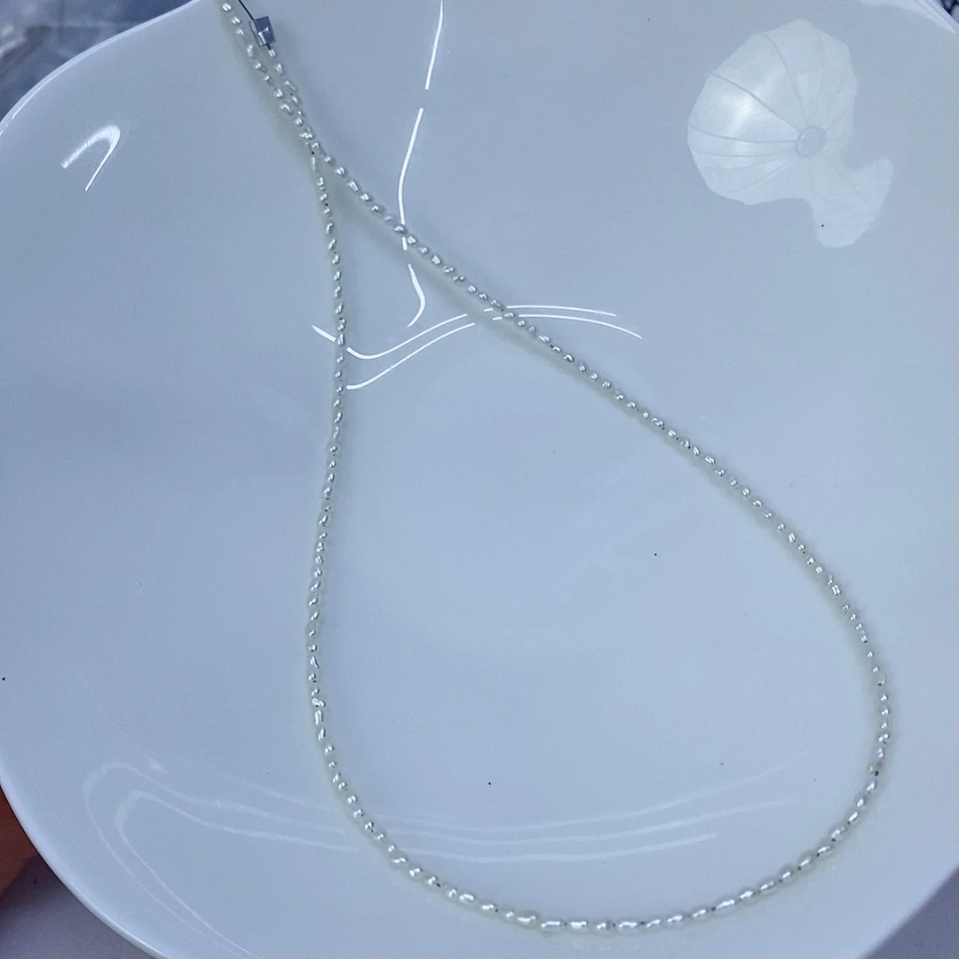 淡水珍珠银S925镶嵌颈饰