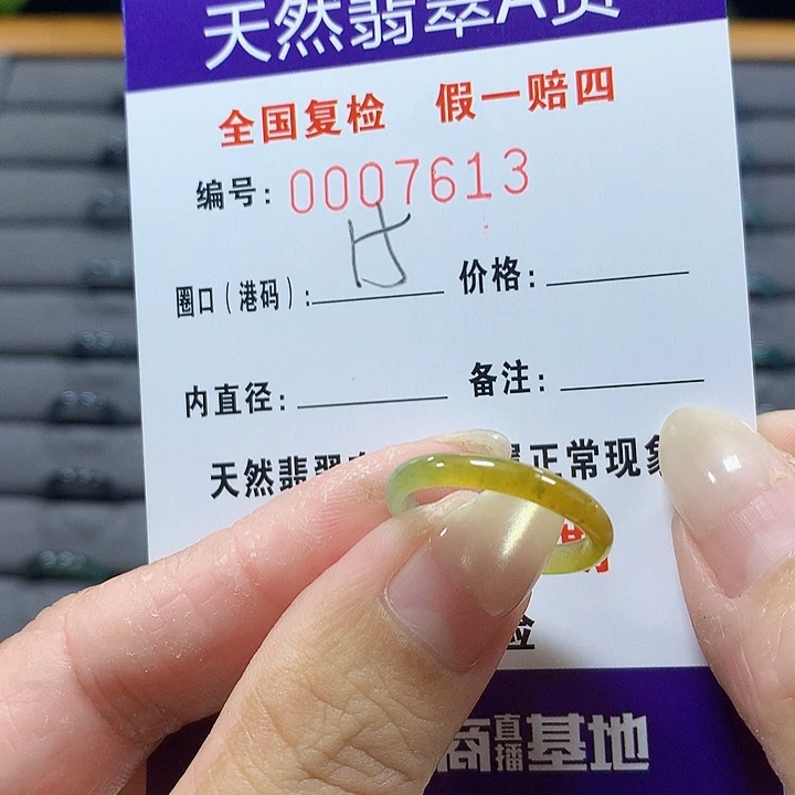 翡翠未镶嵌戒圈7613