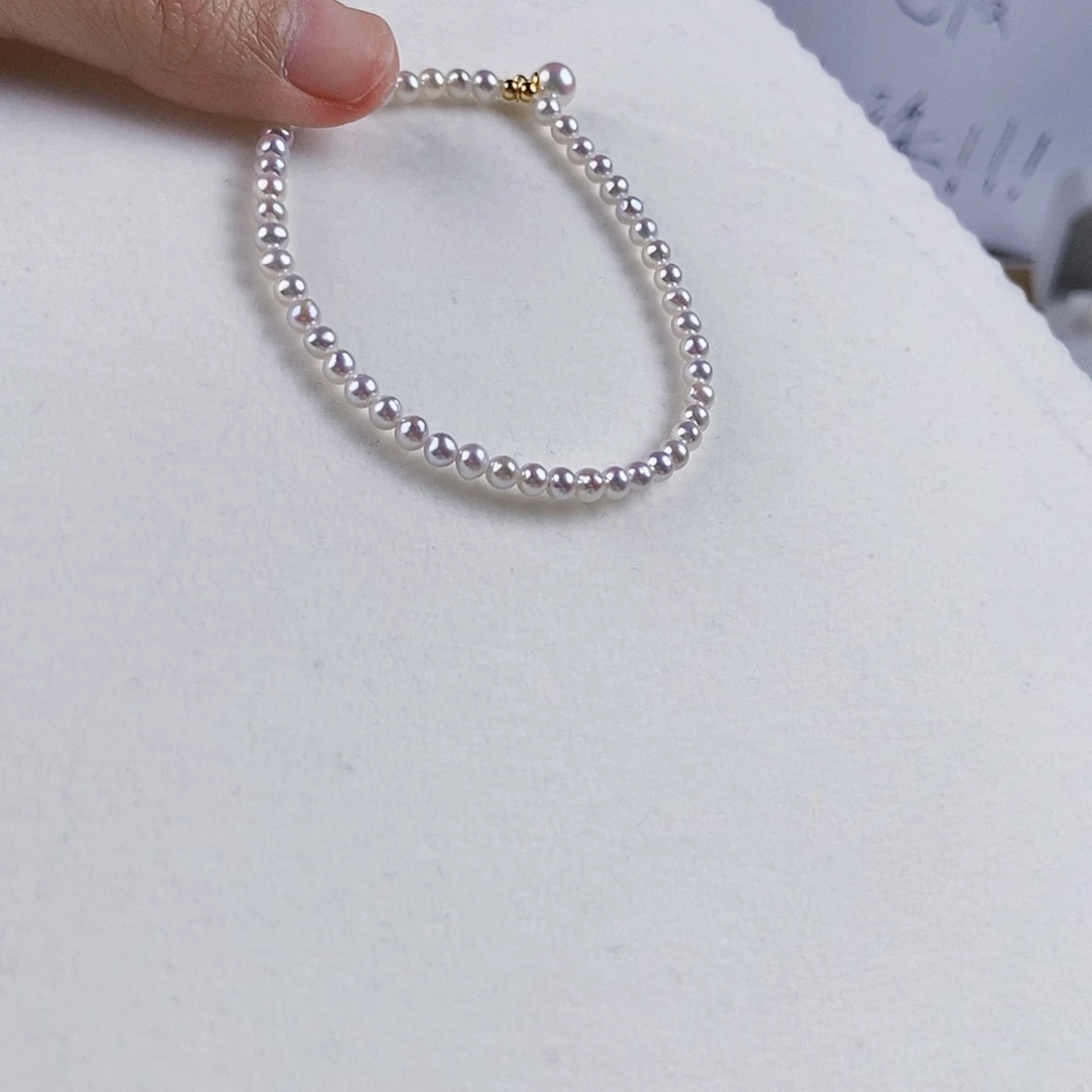 淡水珍珠手绳银S925镶嵌