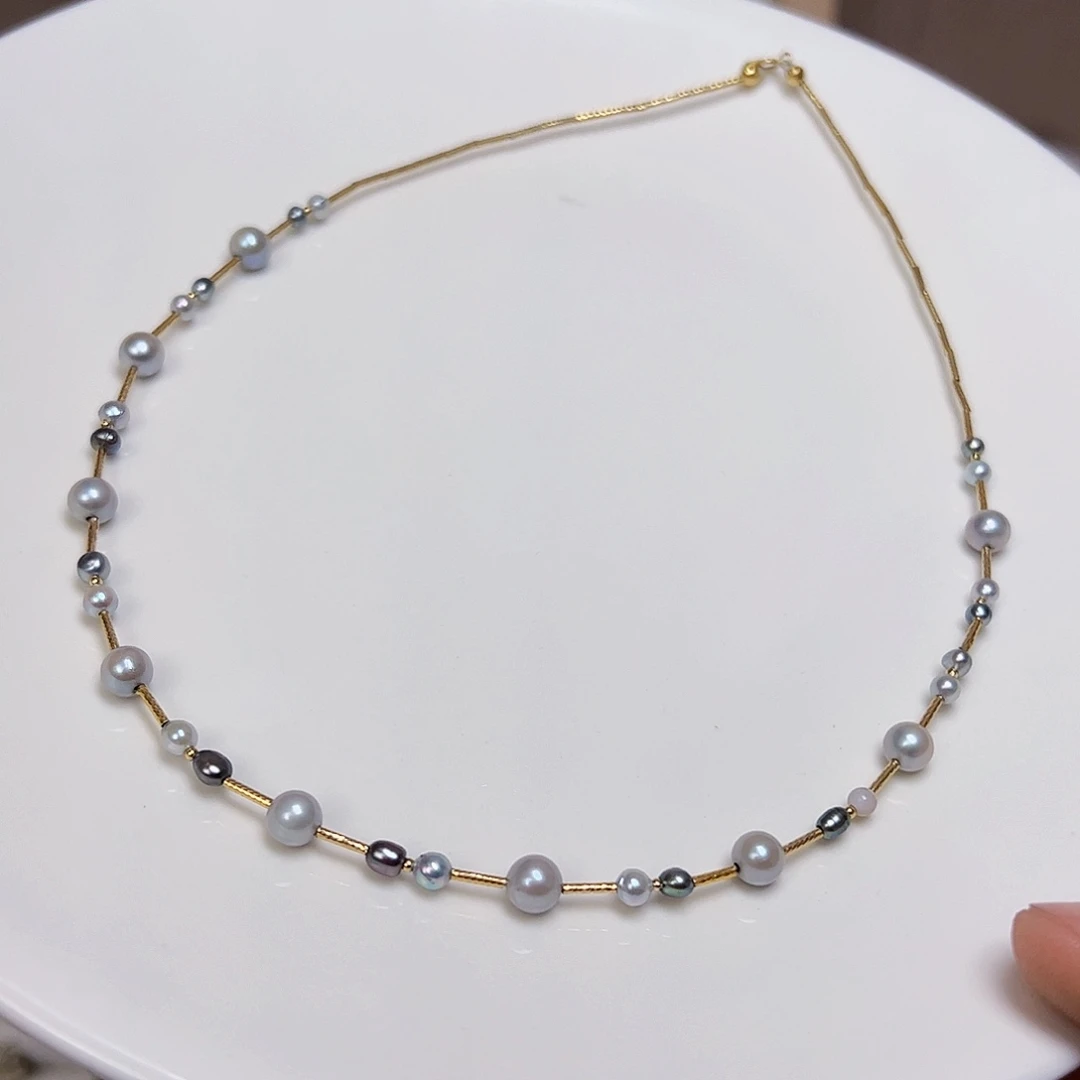 海水珍珠颈饰18K金镶嵌