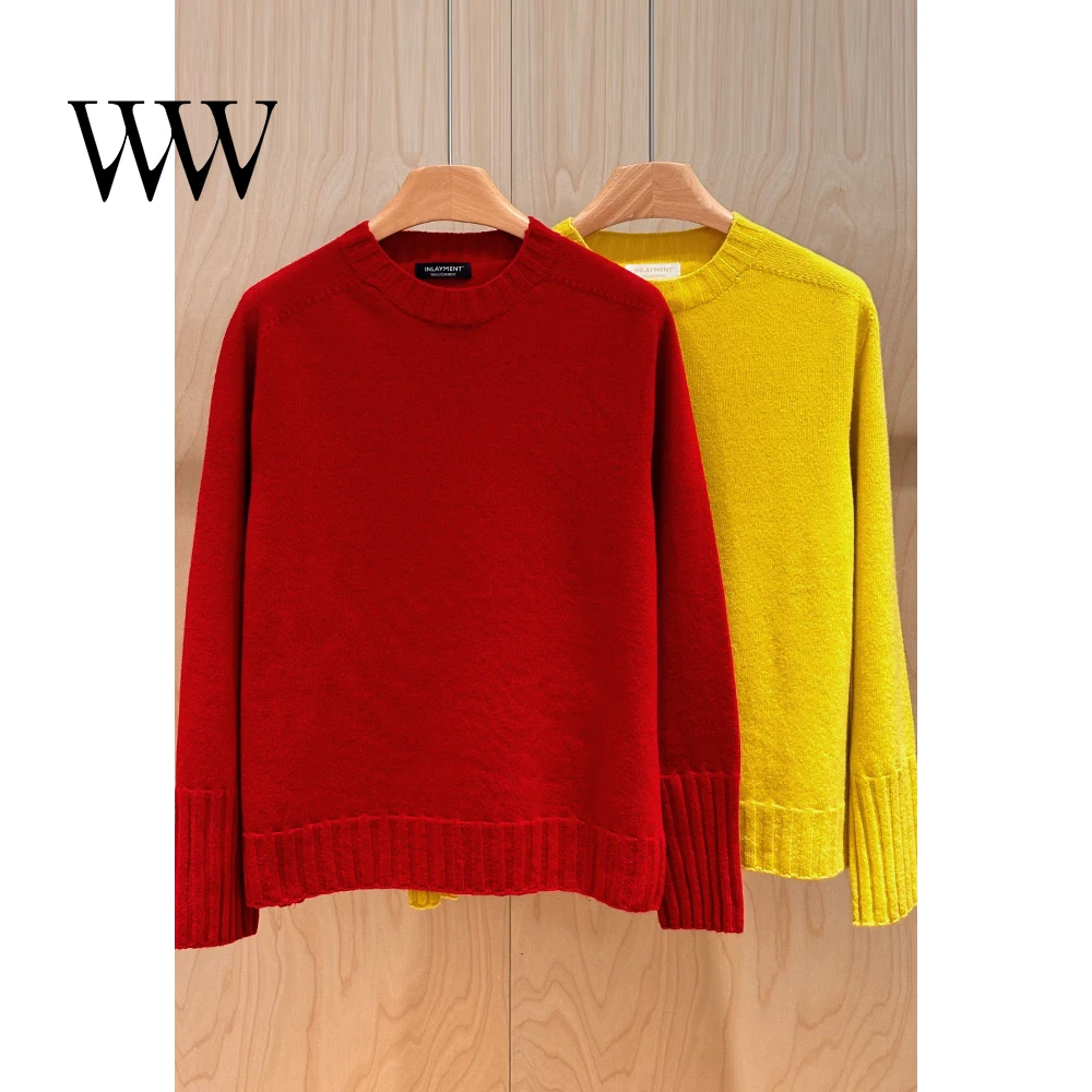 秋冬上衣毛衣针织毛衣圆领秋冬套头打底衫