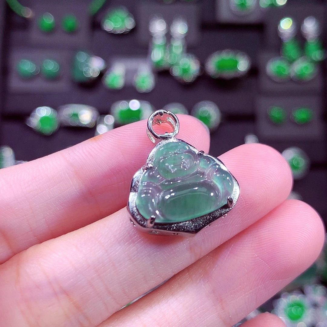 翡翠未镶嵌颈饰天然