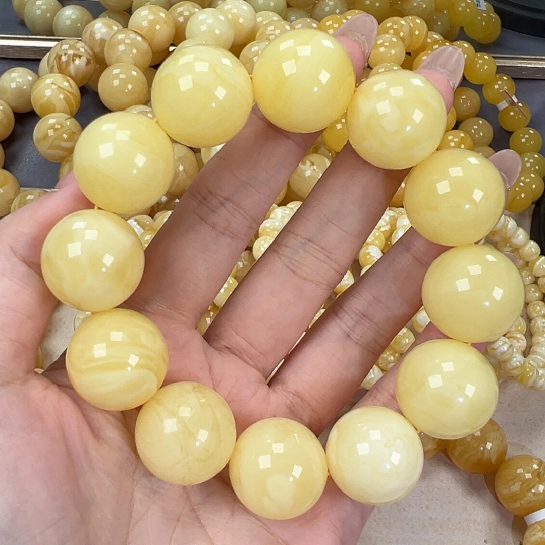 手链琥珀未镶嵌57.7白蜡