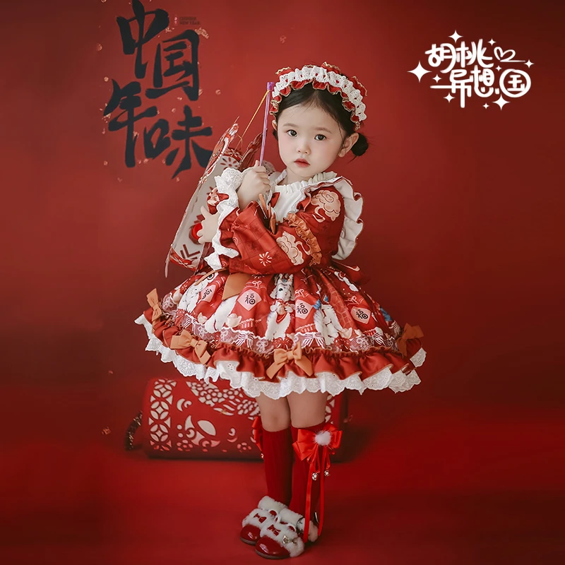 【年中清仓】招福猫洛丽塔连衣裙拜年服默认微瑕