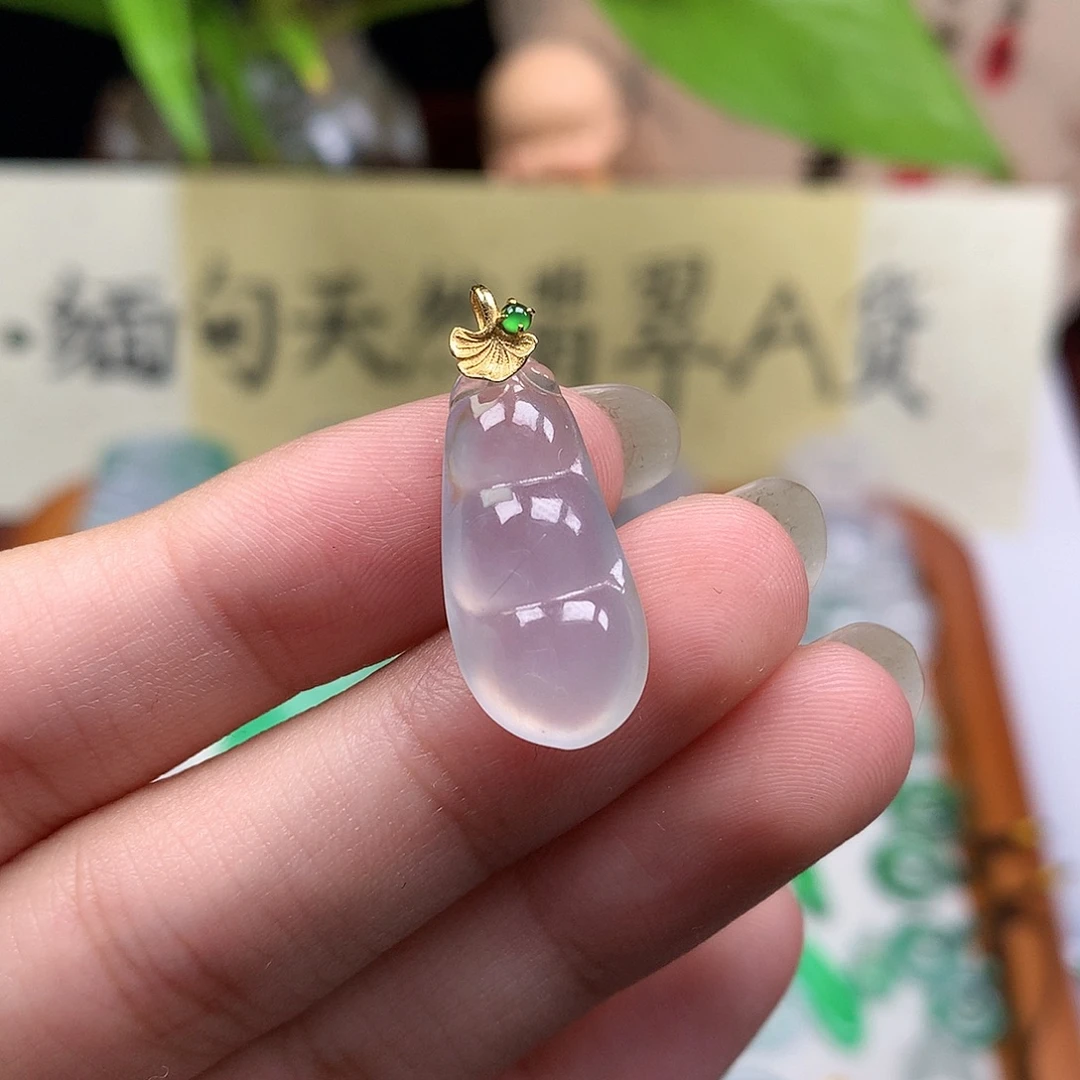 翡翠散珠缅甸天然A货翡翠冰种豆子