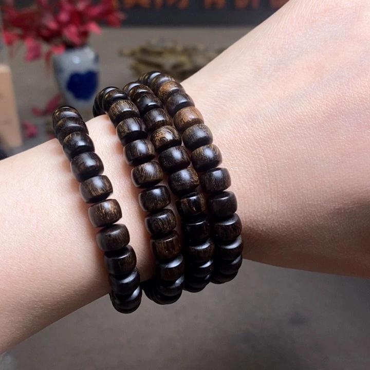 沉香手串越南富森红土瘤疤0.6×0.8×108