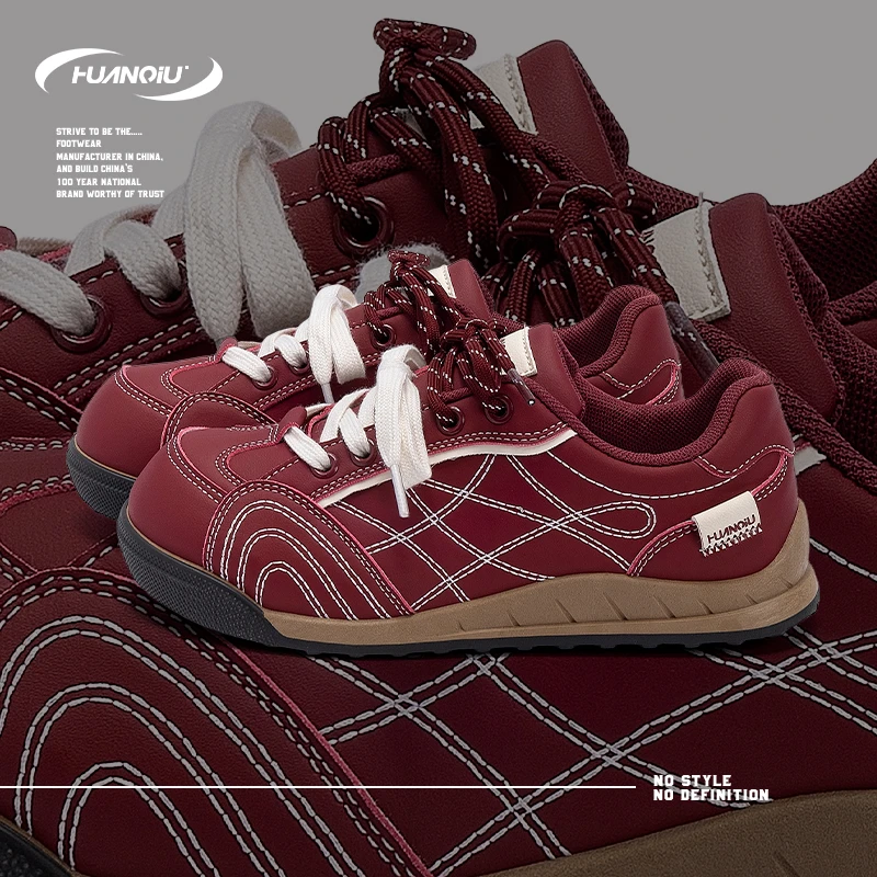 HUANQIU/环球舒适简约轻便百搭女鞋板鞋2025秋季新款小众潮流休闲