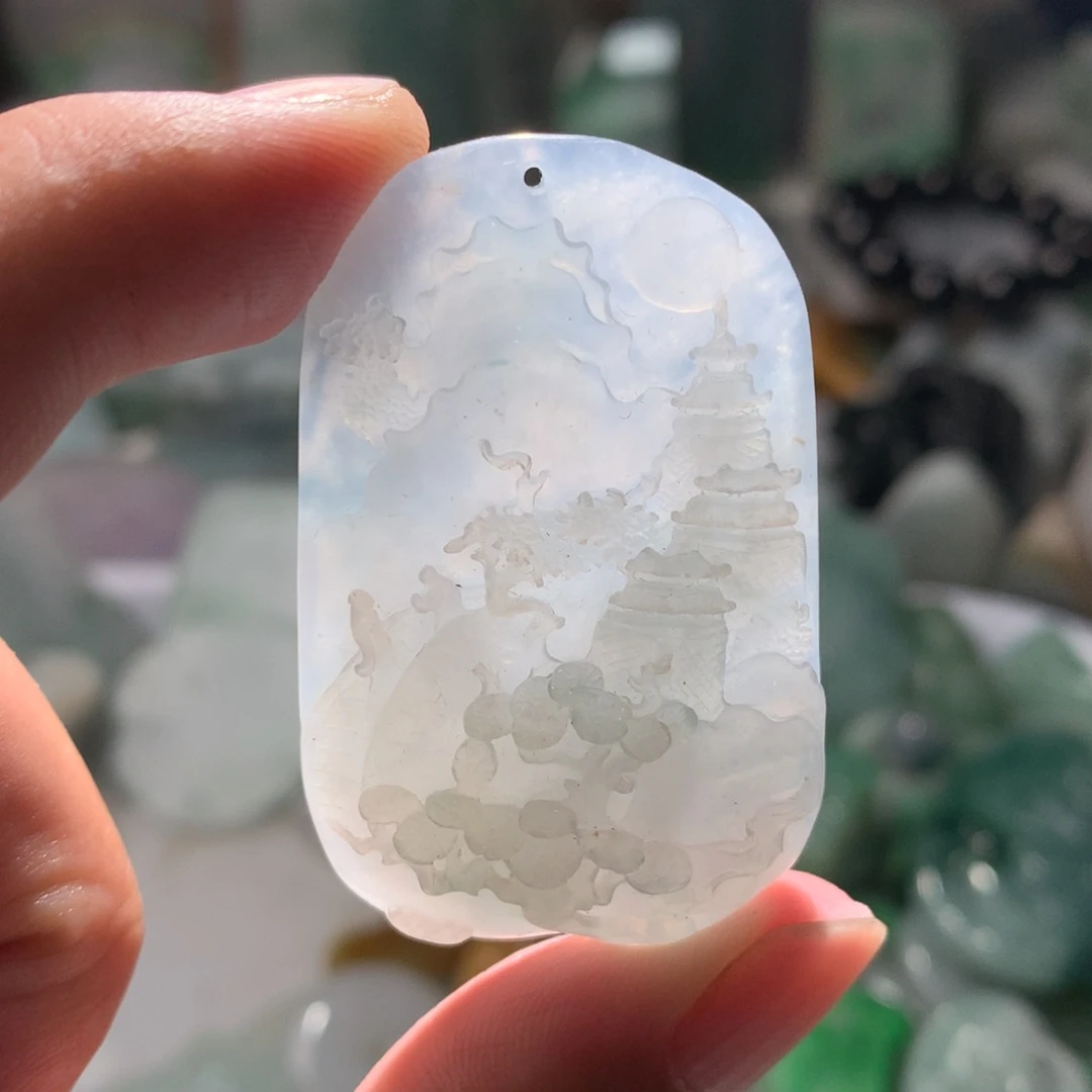 翡翠散珠翡翠原石片料