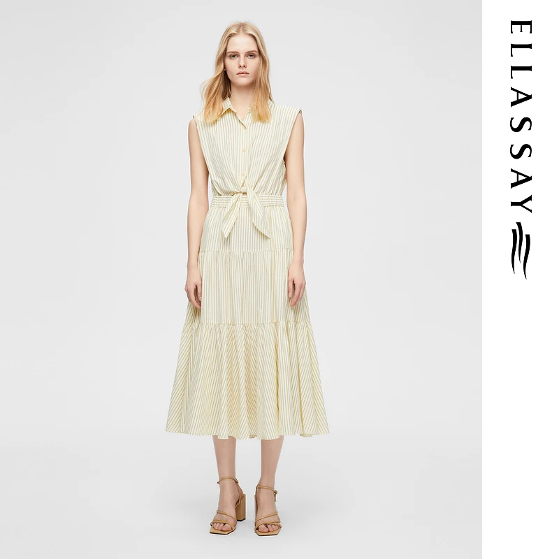 ELLASSAY歌力思2025春流光风动感法式度假连衣裙EWB362Y02600