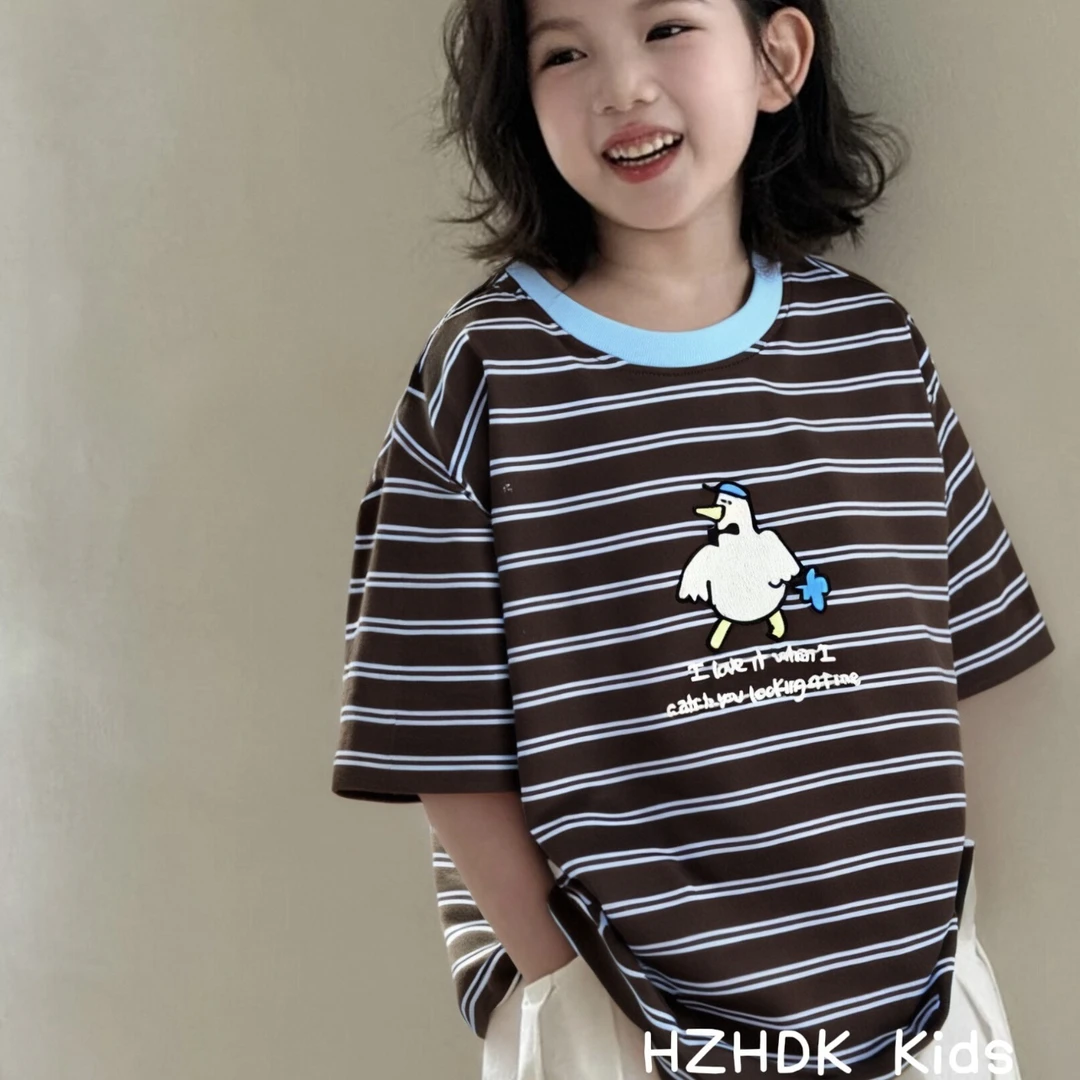 1253儿童刺绣鸭子短袖