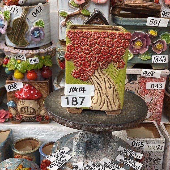 粗陶材质多肉花盆