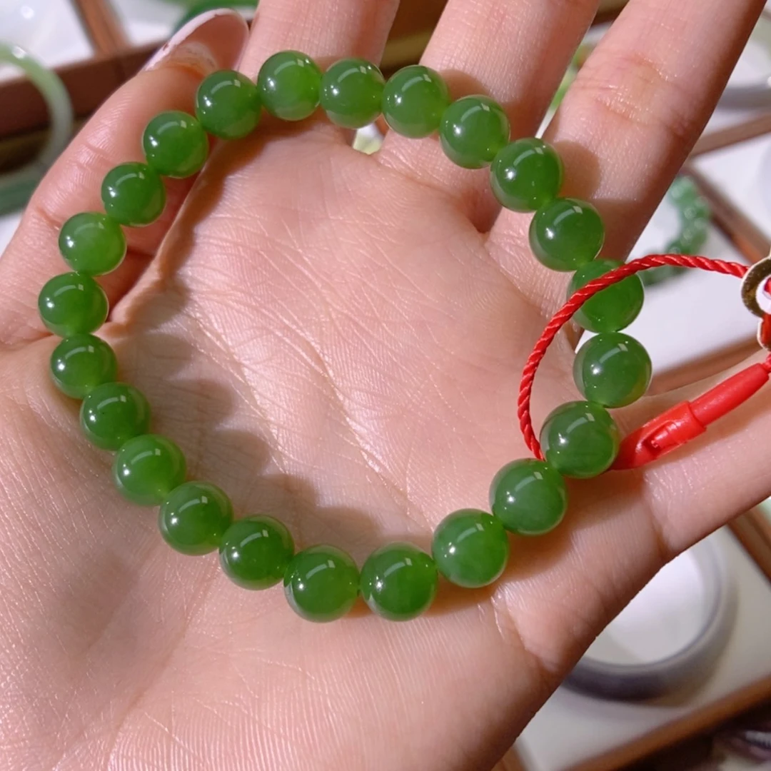 【闪购商品】未镶嵌手链和田玉（碧玉）