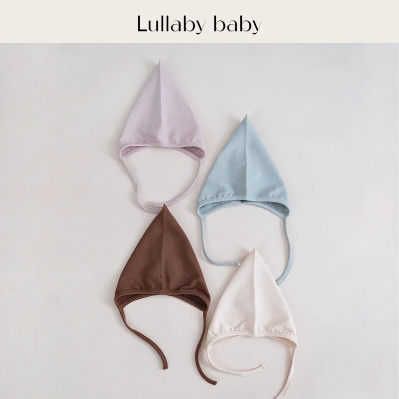 lullabybaby婴儿帽子纯棉春秋款新生儿胎帽0-6个月初生宝宝囟门帽