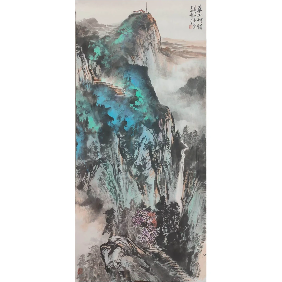 秦峰老师大写意山水画，四尺整张