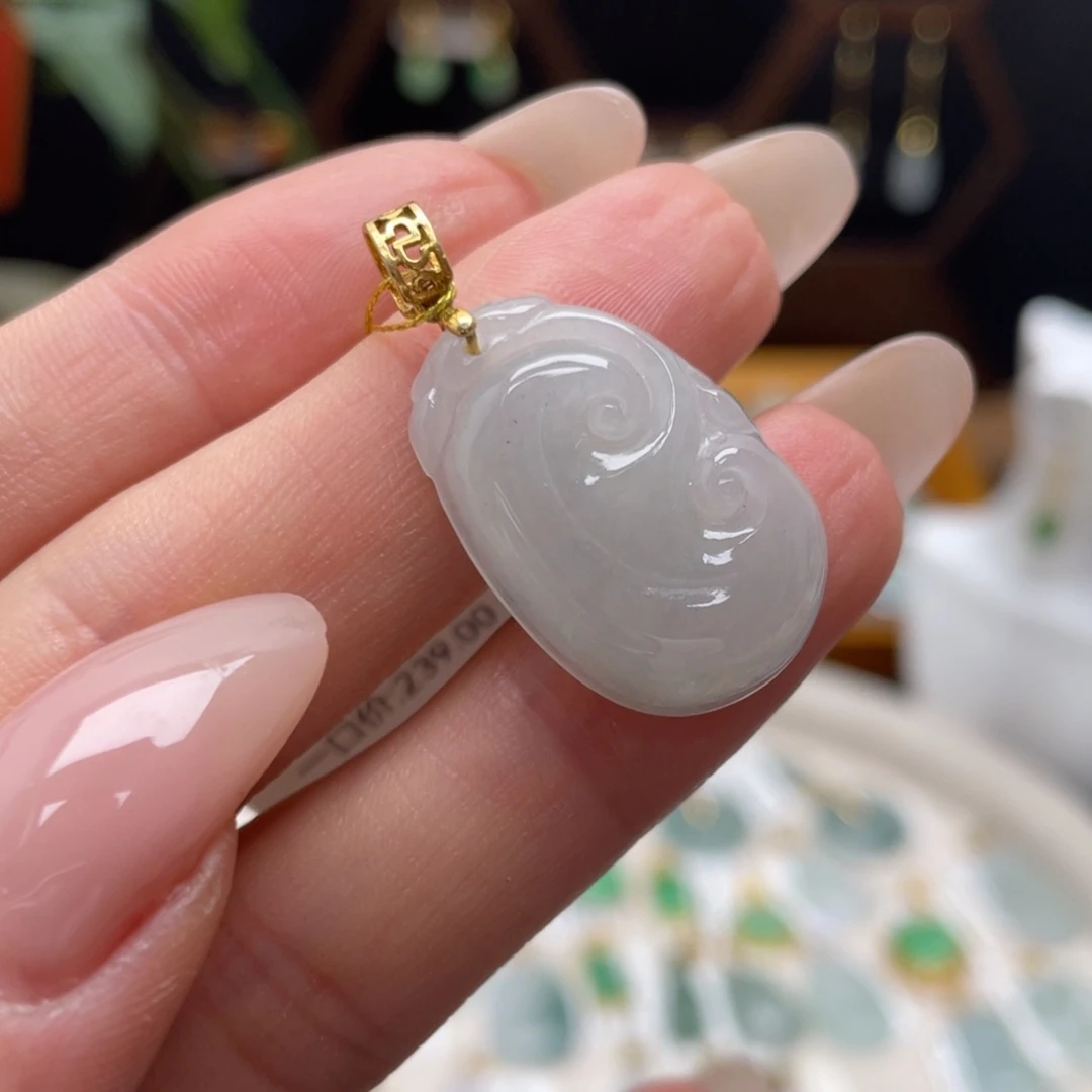 翡翠银S925镶嵌吊坠(不含链)