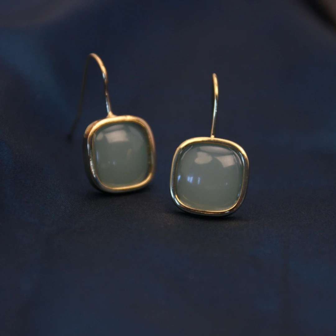 铜合金耳饰 570 日韩精致设计师镶嵌小众简约耳饰