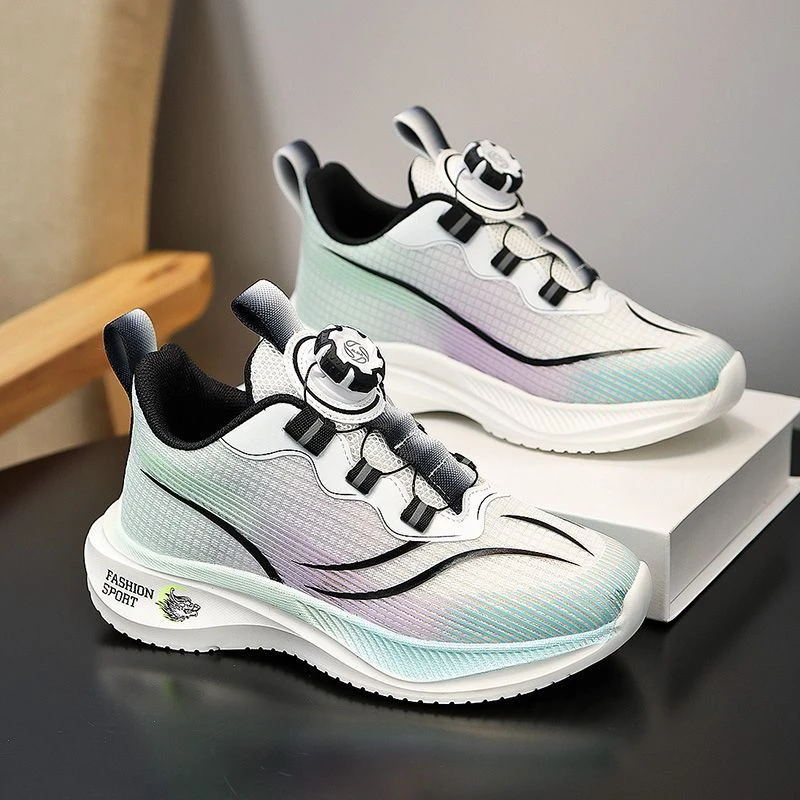 男童运动鞋2025春季新款网面透气儿童跑鞋潮软底中大童男孩跑步鞋