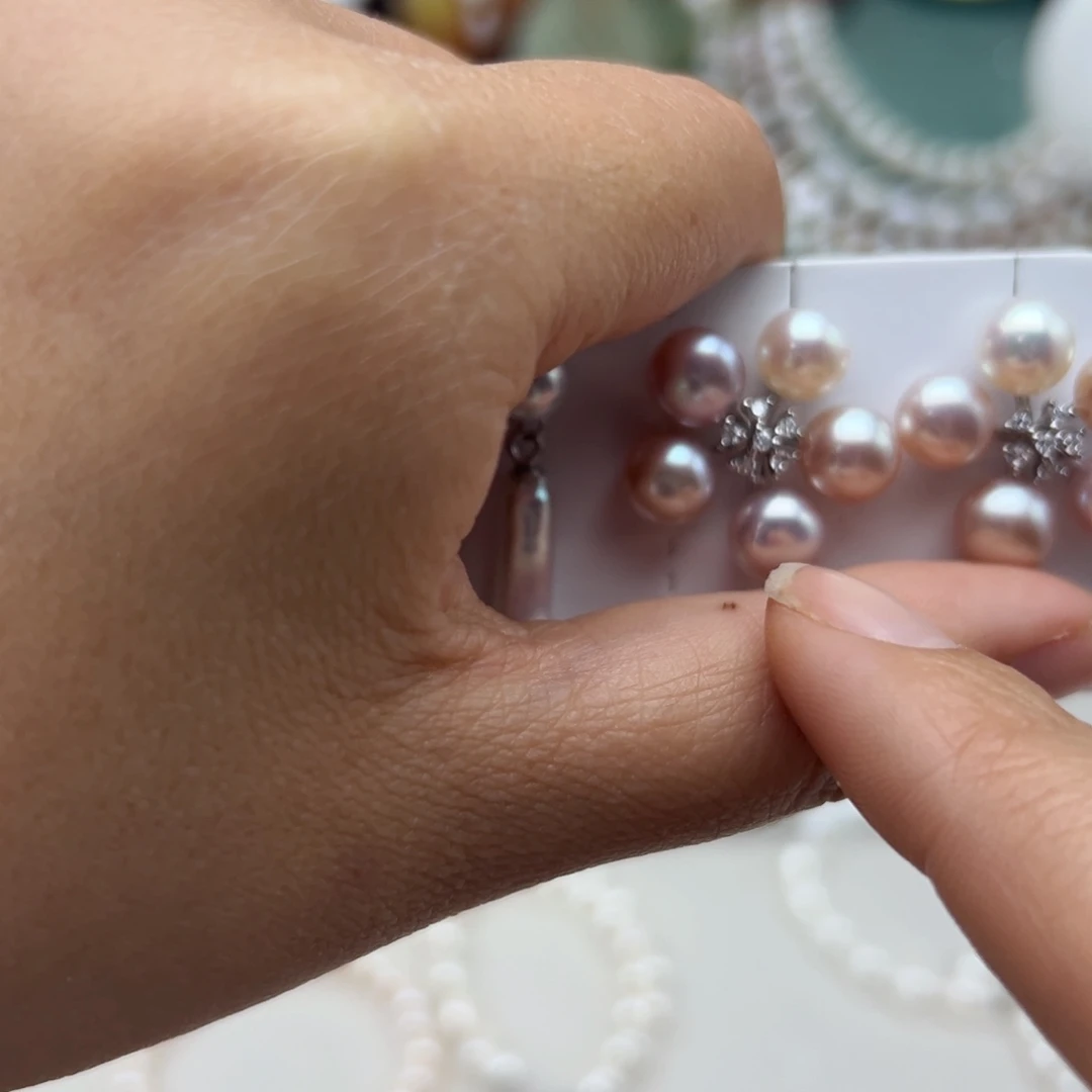 淡水珍珠珍珠银S925镶嵌仙****~