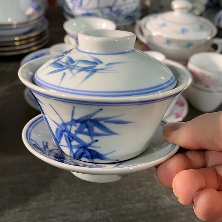 瓷片///////景德镇陶瓷盖碗。