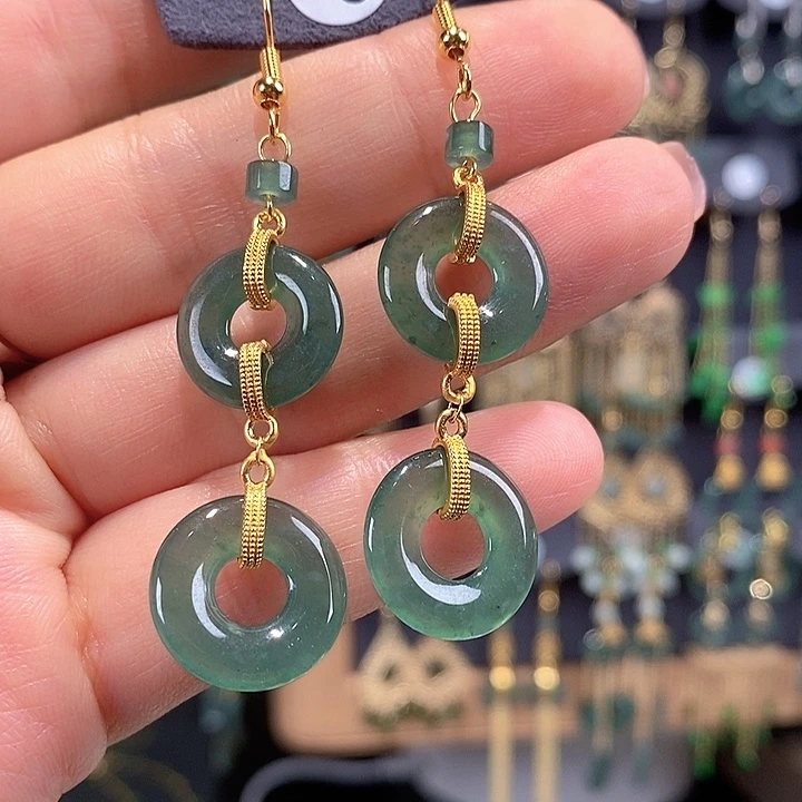 翡翠未镶嵌耳饰翡翠