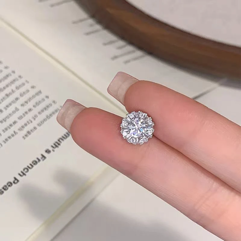 合金耳饰 BIBI【爆闪锆石】单只耳钉EH234