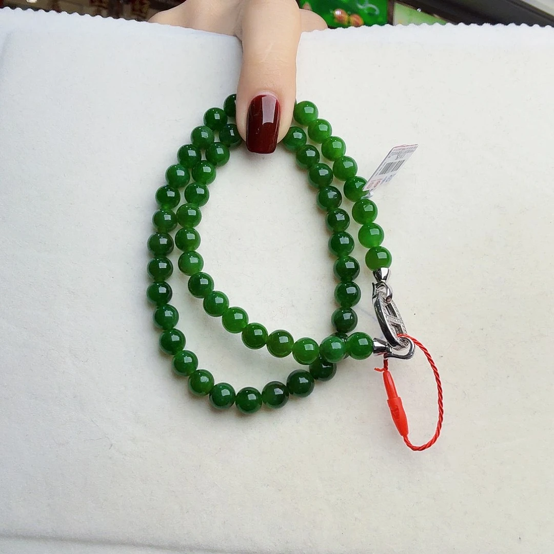 和田玉（碧玉）颈饰未镶嵌苏*雪