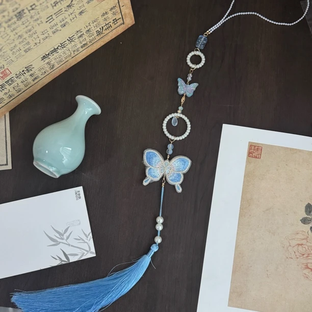 蓝色【暮成雪】华丽项圈古风汉服配饰