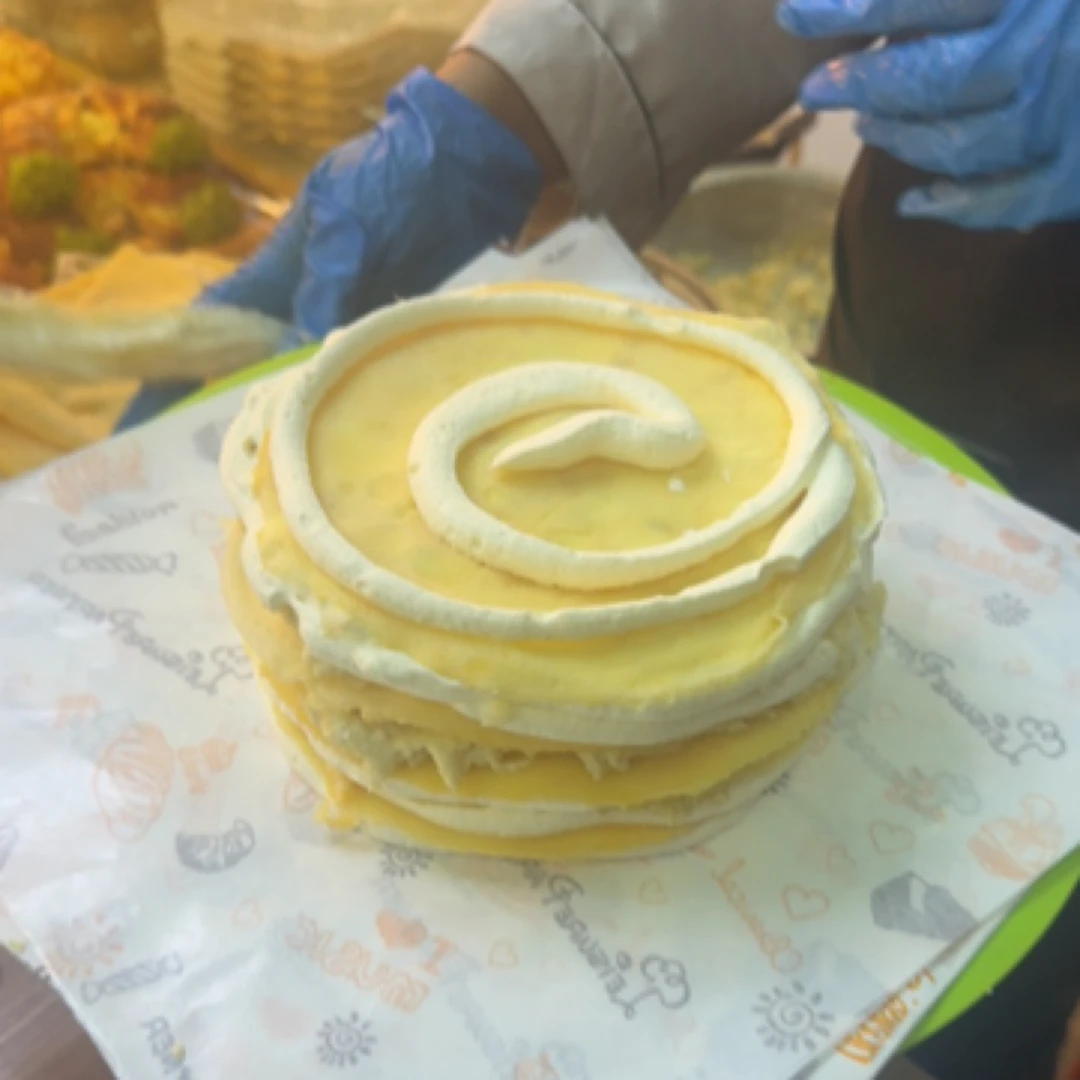 6寸 榴莲千层 88元一个一斤新鲜制作榴莲肉核小金枕泰国