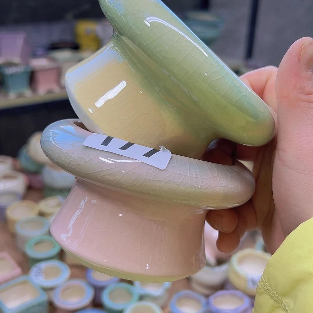 红陶陶瓷花盆当场12包邮