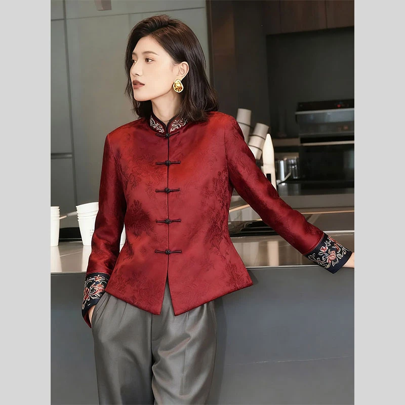 早秋气质高端独特新中式女装国风外套女2025秋季新款唐装复古上衣