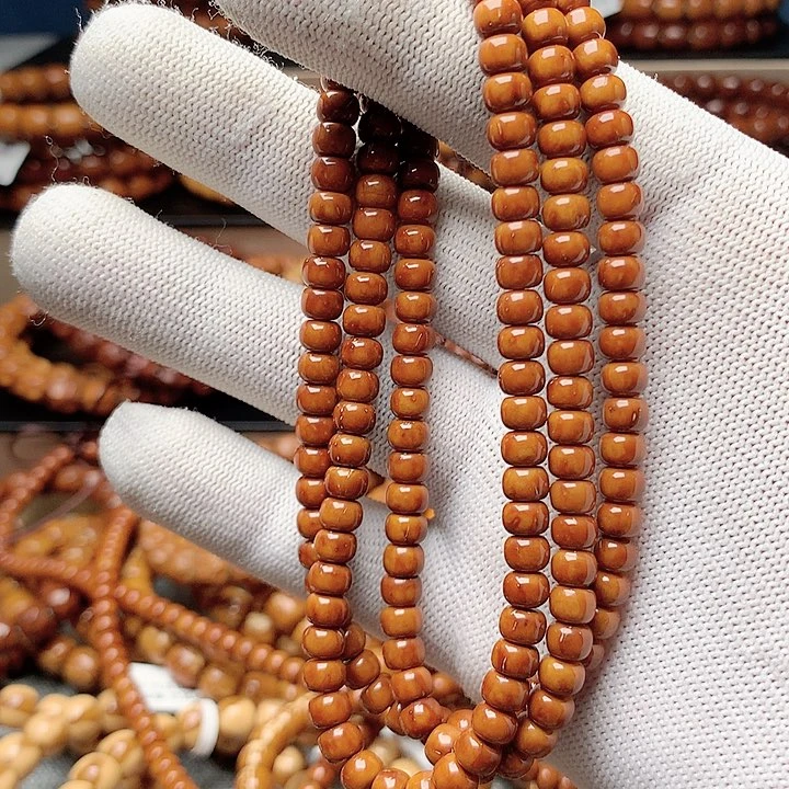 木质非金属柠*虾紫金鼠6×4.3老型脖挂长串头条160颗