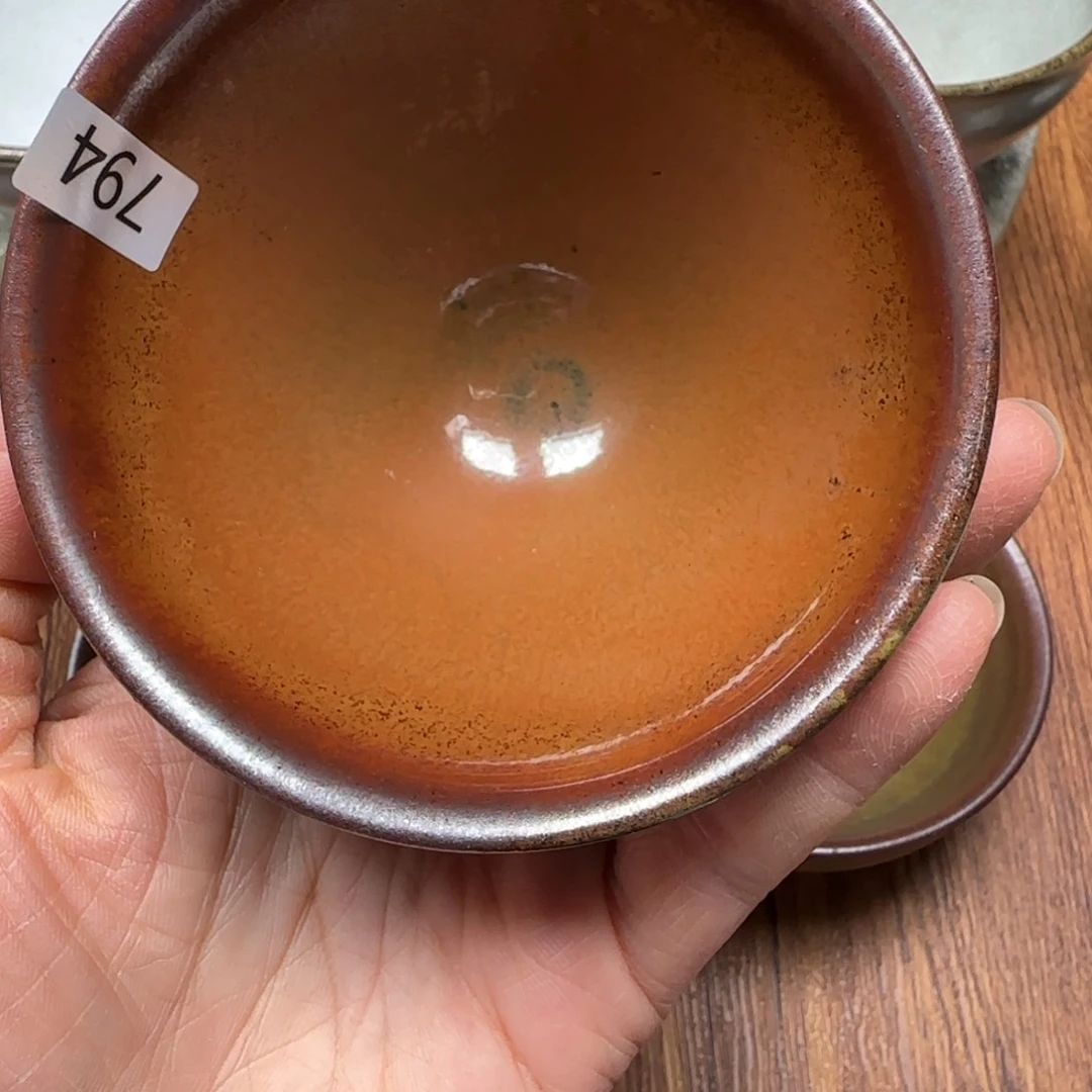 柴烧建盏茶盏茶杯794