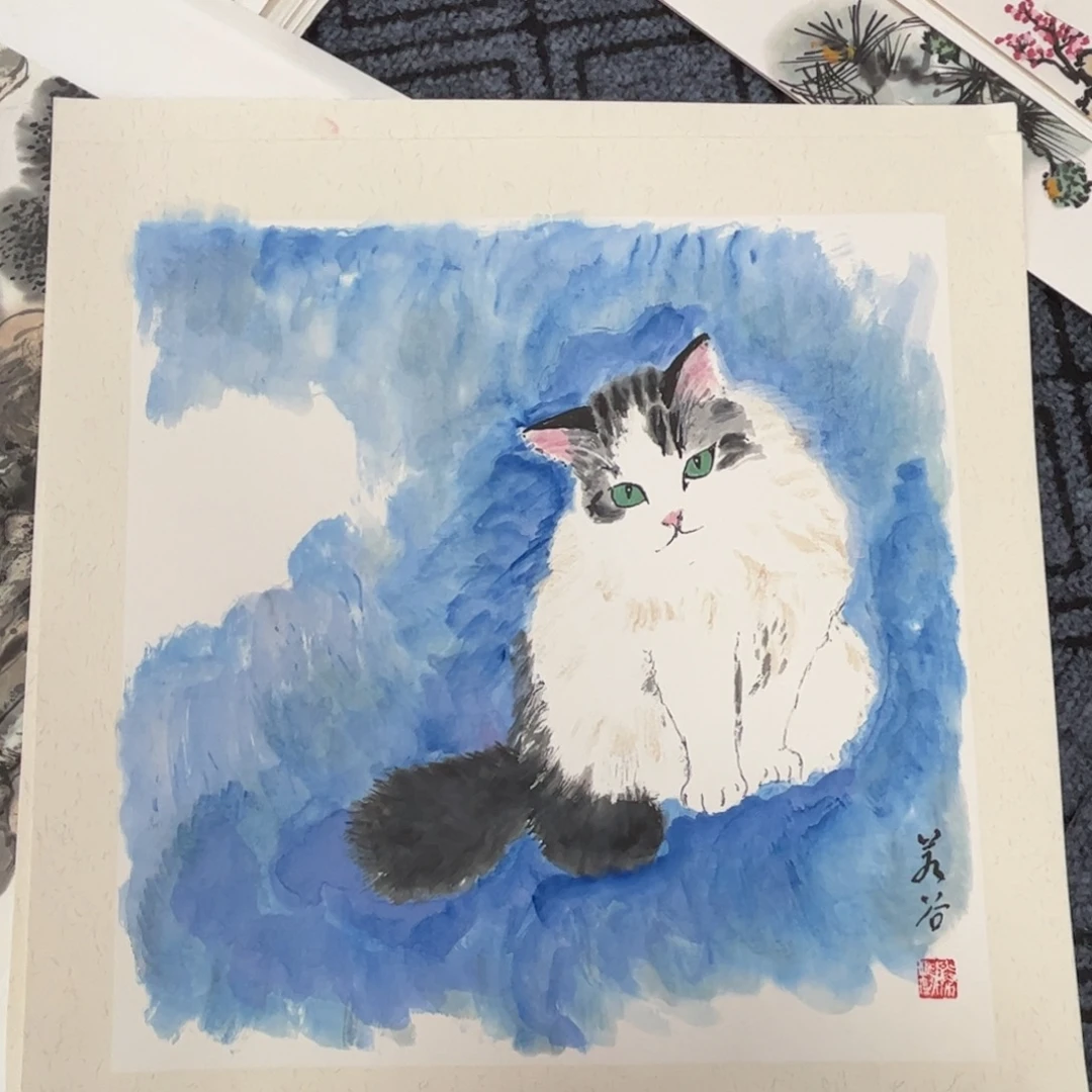 国画三尺斗方花鸟作品