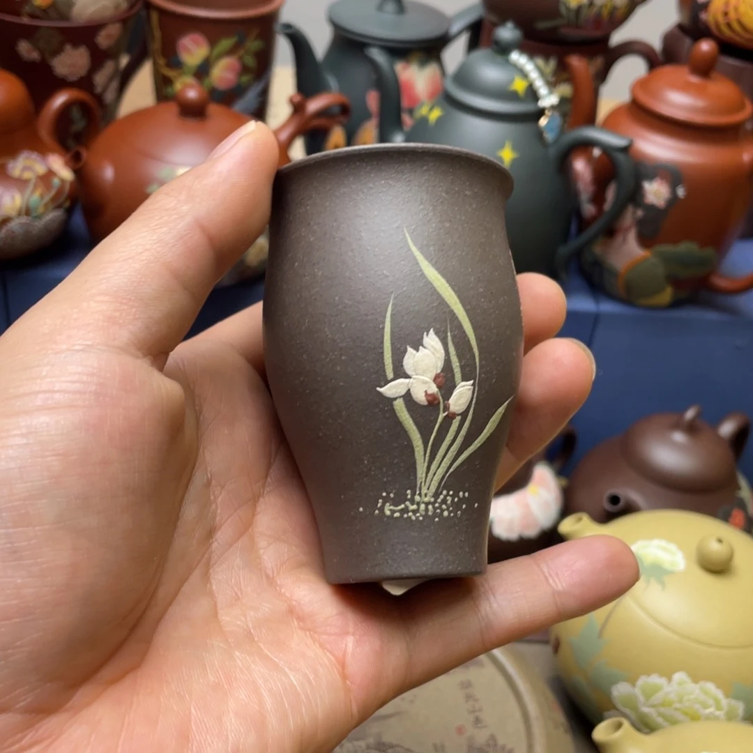 茶杯紫泥紫砂主人杯60cc