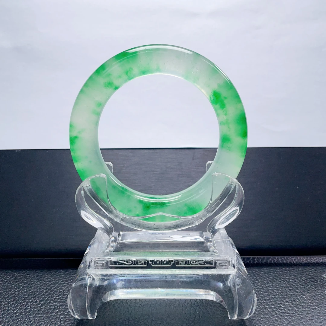 【小杨严选】绿飘花粗圆常精致精美百搭气质时尚奇石