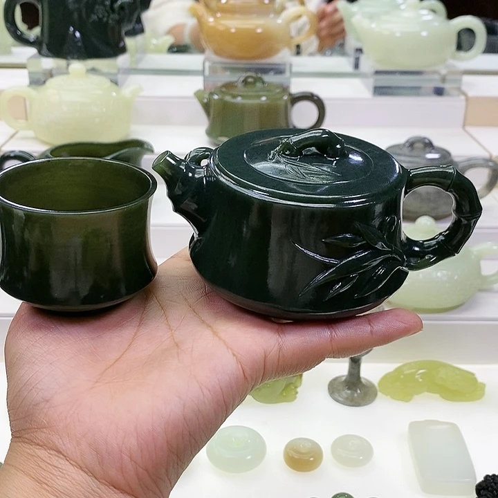 未镶嵌和田玉挂件三*一壶一杯