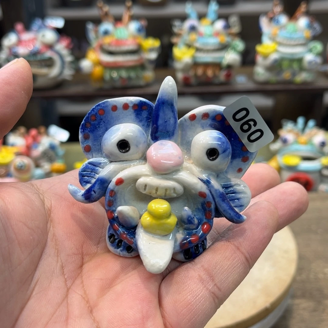 摆件纯手工抽象陶瓷摆件微瑕060