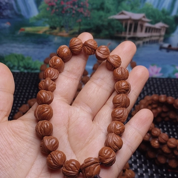 桃核手串龙纹桃核手串