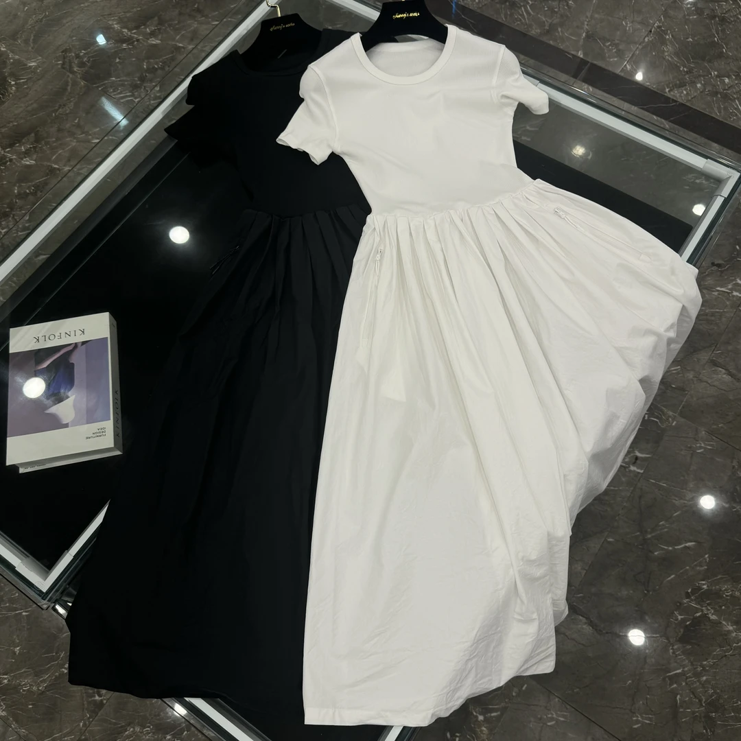 2025新款设计师圆领气质显瘦百搭连衣裙-25818